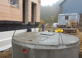 Regenwasser-Anlage in Rambrouch, Luxemburg